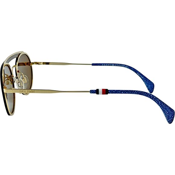 Tommy Hilfiger TH Gigi Hadid 3S Womens Metal Sunglass 0J5G70 Gold 99-01 - Picture 4 of 5